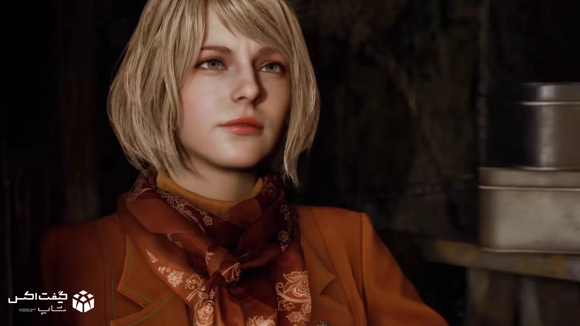 کلوزآپ شخصیت اشلی گراهام در بازی Resident Evil 4 نسخه ایکس‌باکس