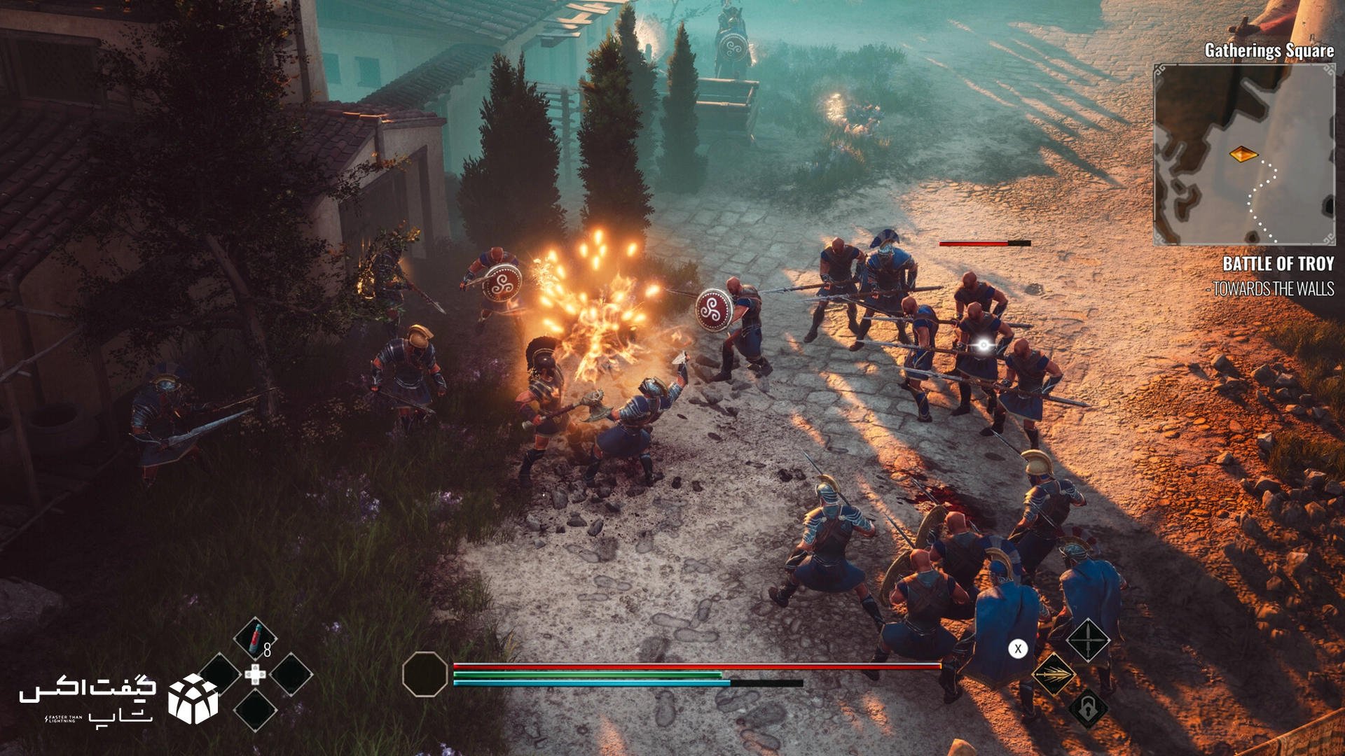 نبرد حماسی سربازان در بازی Achilles: Legends Untold برای Xbox