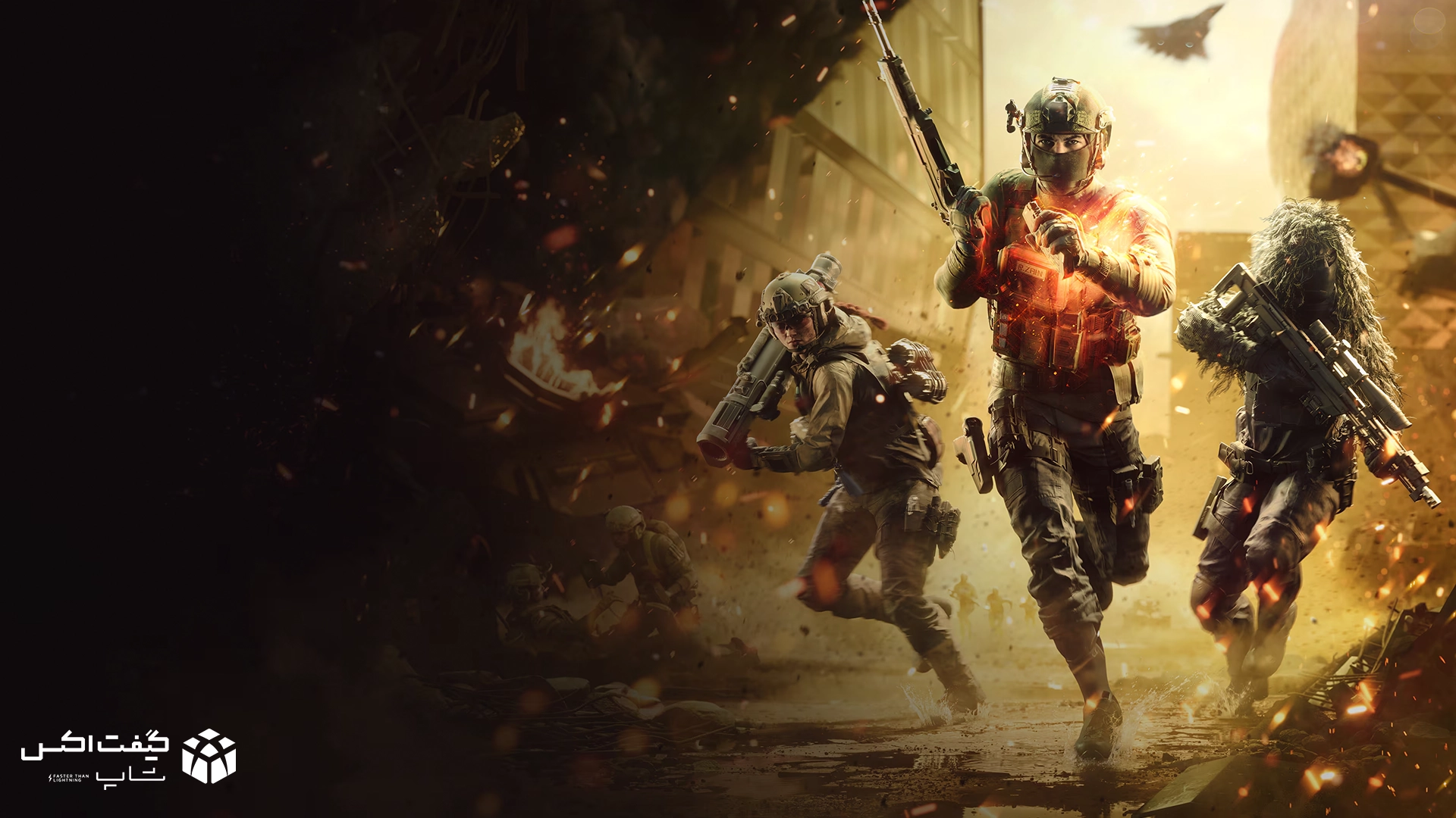 تصویر اکشن از سربازان در میدان جنگ بازی Battlefield 2042 برای Xbox