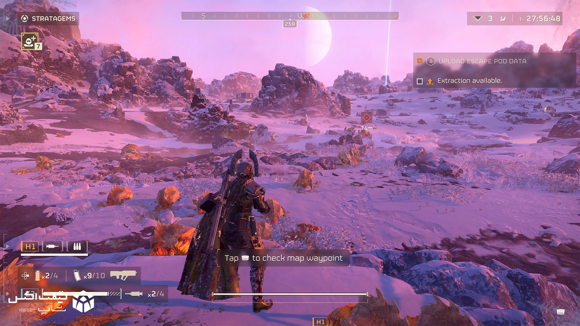 گیم پلی بازی Helldivers 2 برای ایکس باکس - نمایی از بخش زمستانی بازی