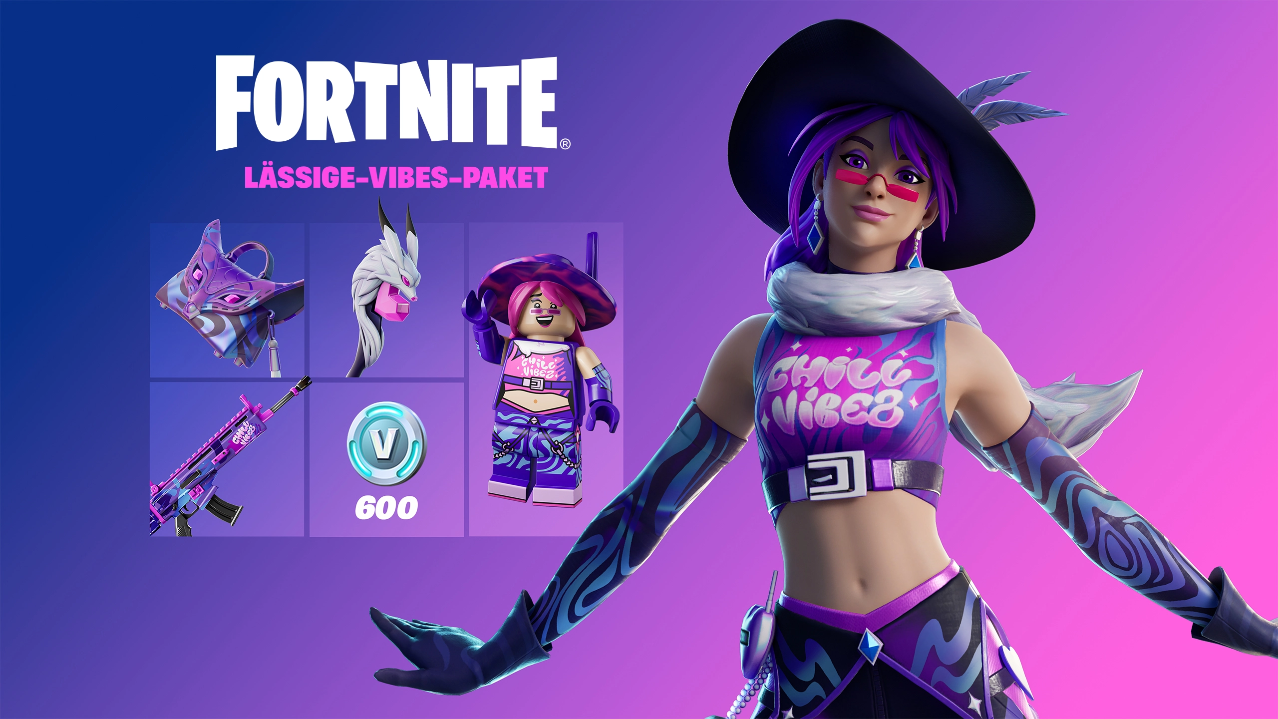 محتویایت استارتر پک Fortnite Chill Vibez فورتنایت