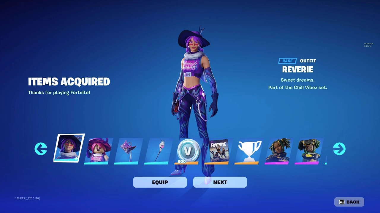 آیتم های موجود در استارتر پک فورتنایت Chill Vibez