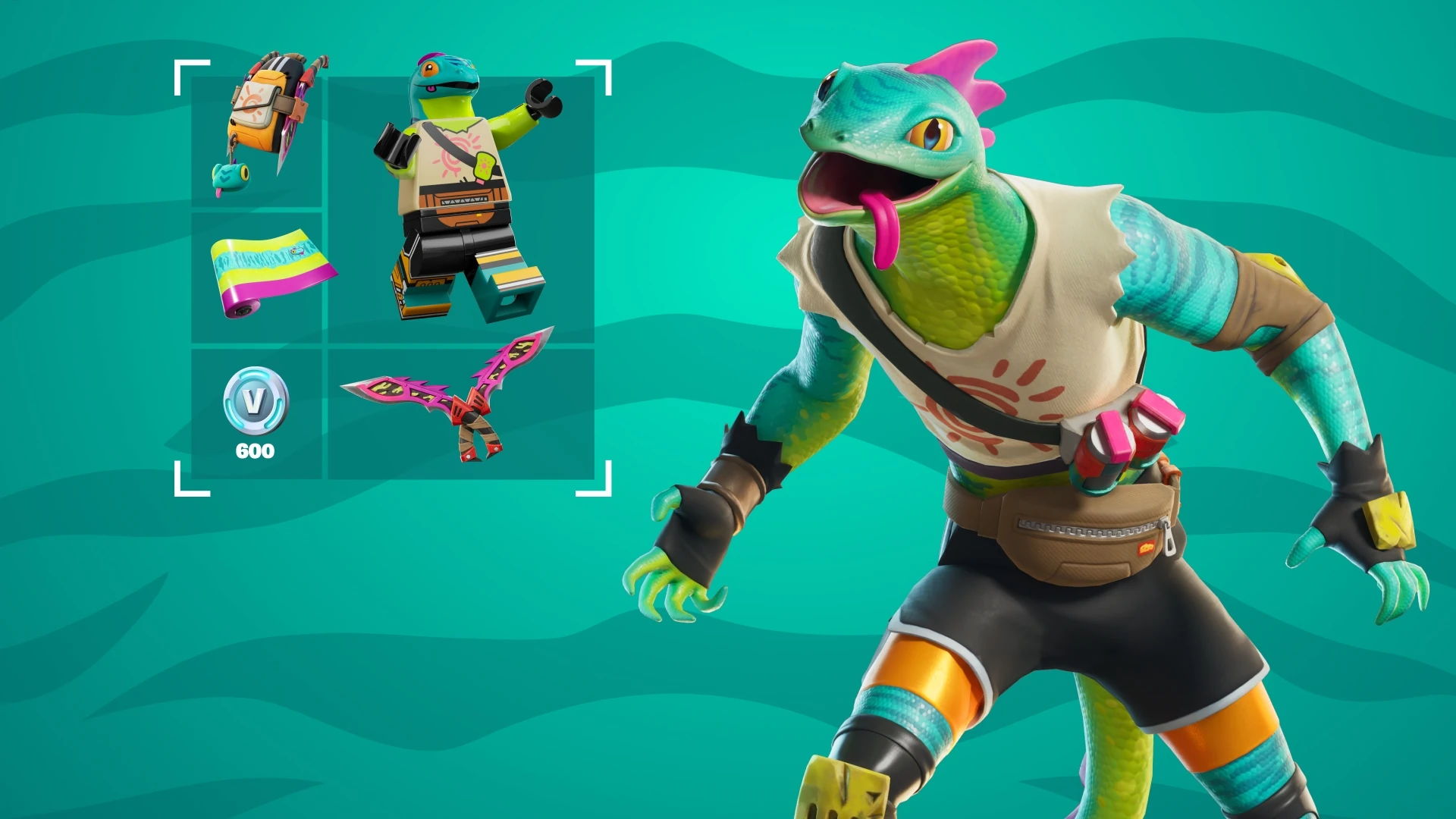 محتویات استارتر پک Fortnite Sun & Scales Pack