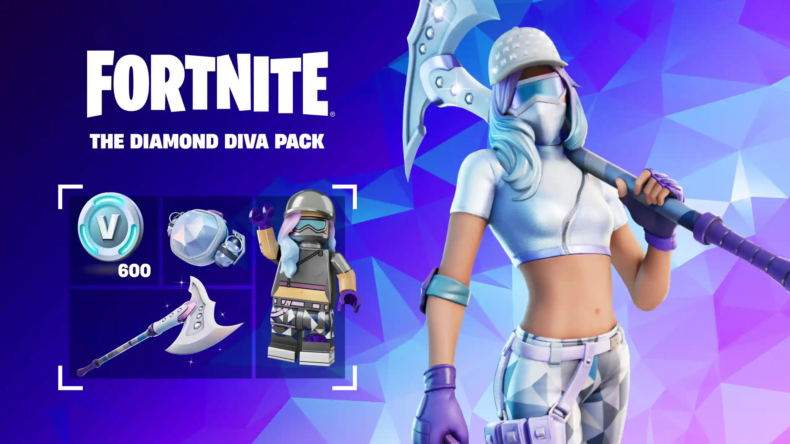 محتویات استارتر پک The Diamond Diva Pack فورتنایت