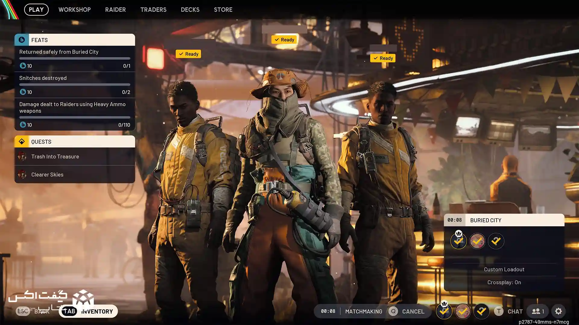 تصویری از منو بازی ARC RADIERS