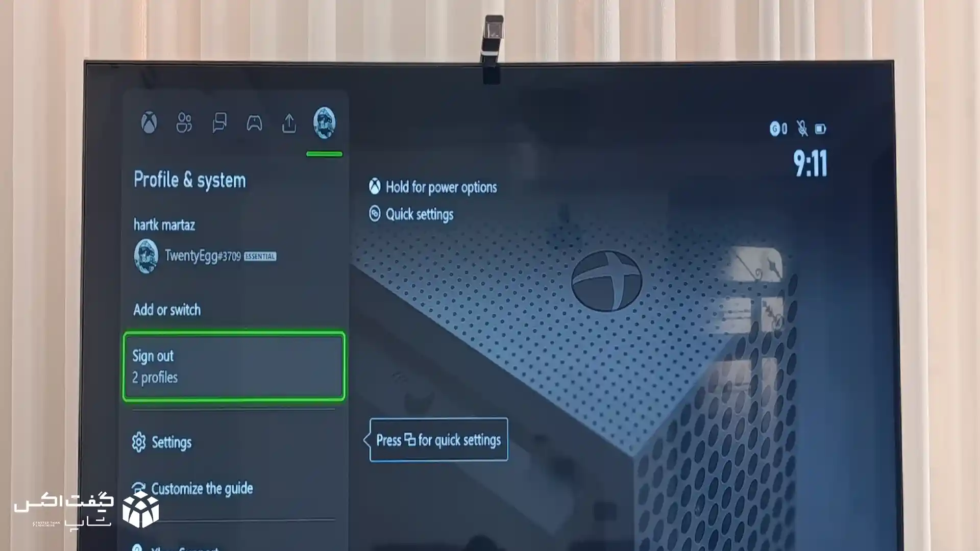 منوی Sign out در Xbox و خروج نهایی از اکانت گیم پس خریداری شده برای استفاده از ظرفیت هوم
